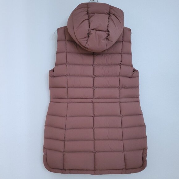 Columbia Women's Ardenwood Mid Hooded Duck Down Feather Vest in Mauve Pink L/XL - Picture 4 of 15